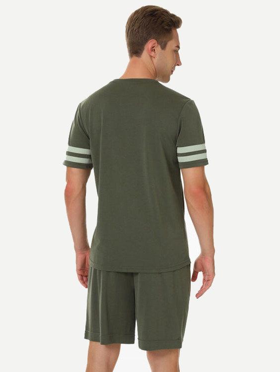 Customizable Loungewear Set Short Sleeves for Men in Bulk