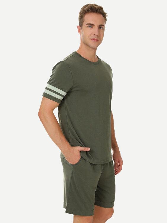 Customizable Loungewear Set Short Sleeves for Men in Bulk