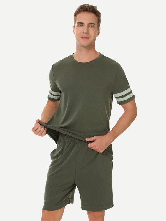 Customizable Loungewear Set Short Sleeves for Men in Bulk