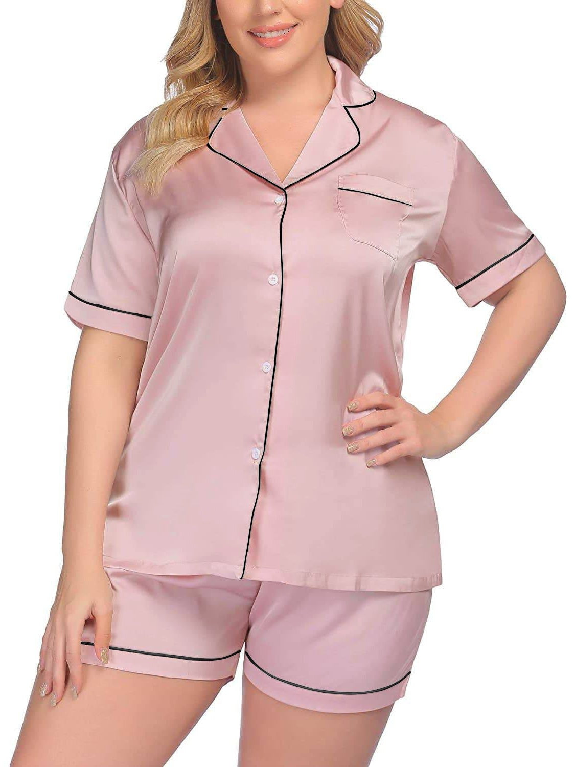 Bulk plus size silk pajama set 