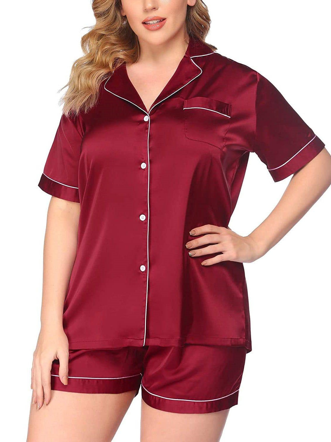 Bulk plus size silk pajama set manufacturer