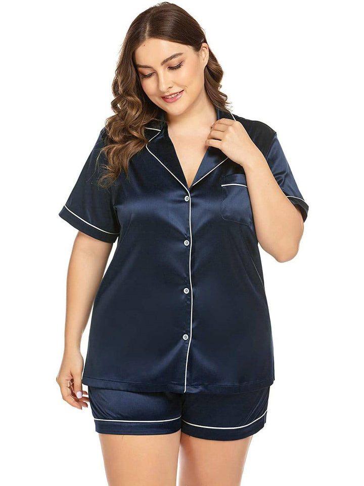 wholesale plus size silk pajama set