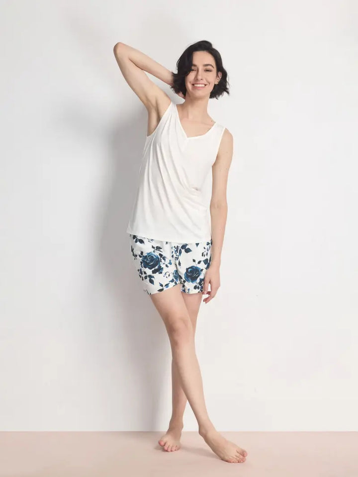 bamboo v neck pajama set women wholesale sleepwear