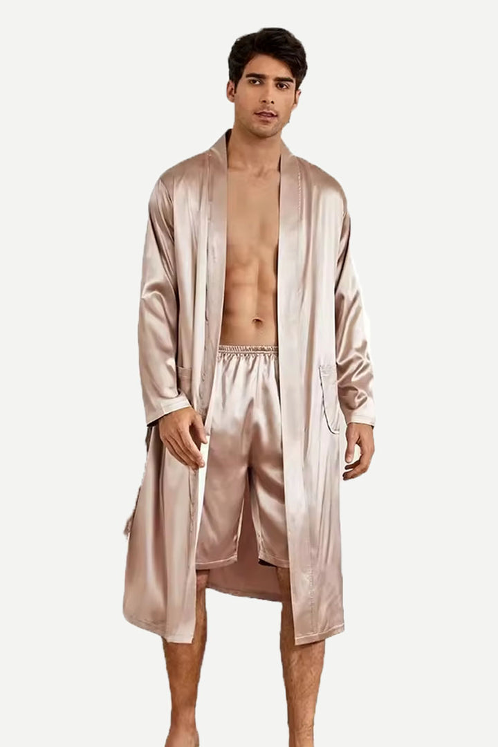 Wholesale Custom Mens Silk Robes Luxury Bathrobe Manufacturer