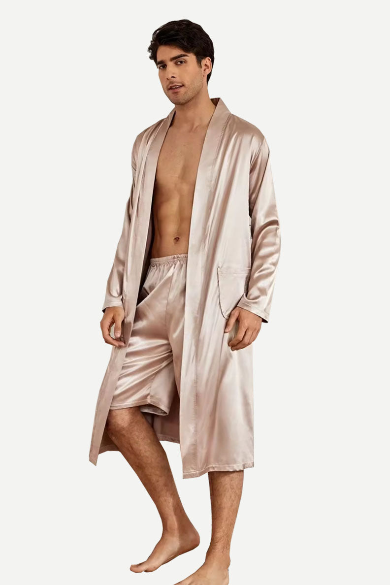 Wholesale Custom Mens Silk Robes Luxury Bathrobe Manufacturer