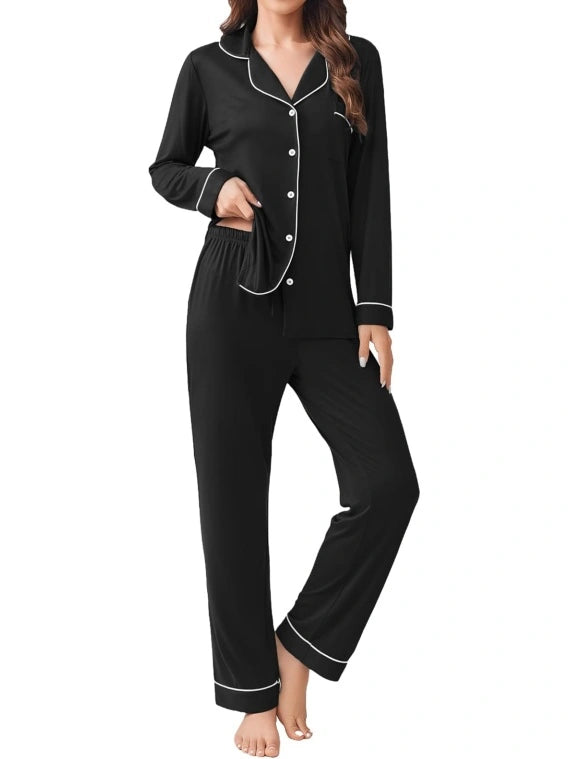 Sustainable modal pajama set bulk supplier soft breathable sleepwear