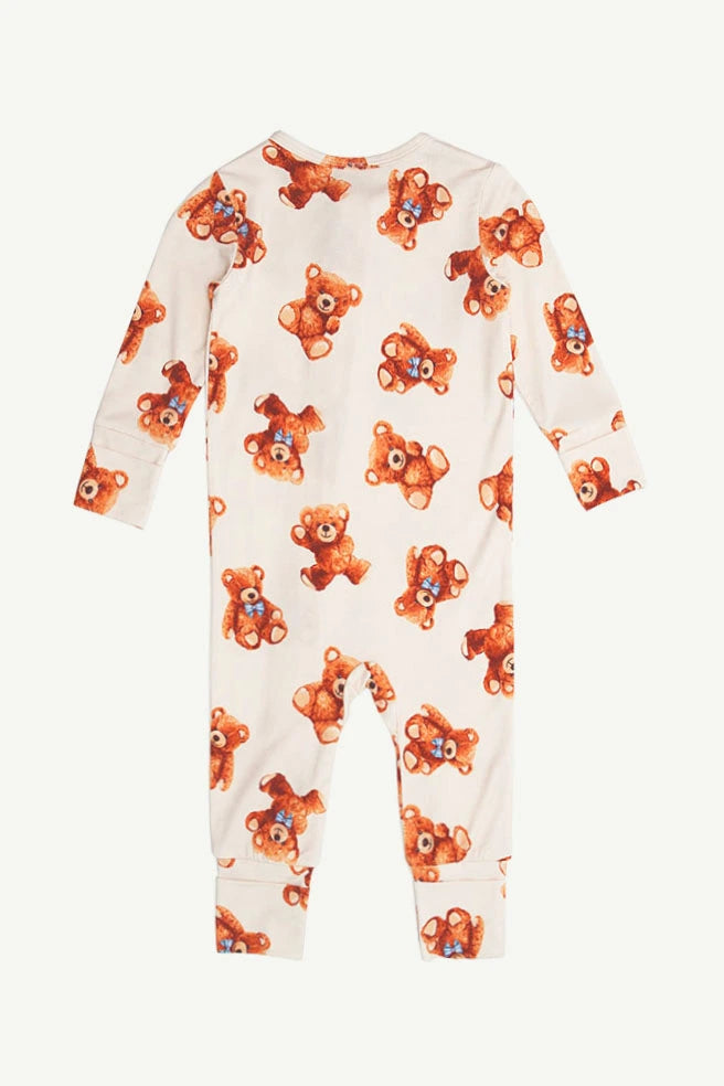 Wholesale Bamboo Baby Clothes Teddy Bear Patten Romper-2416520033