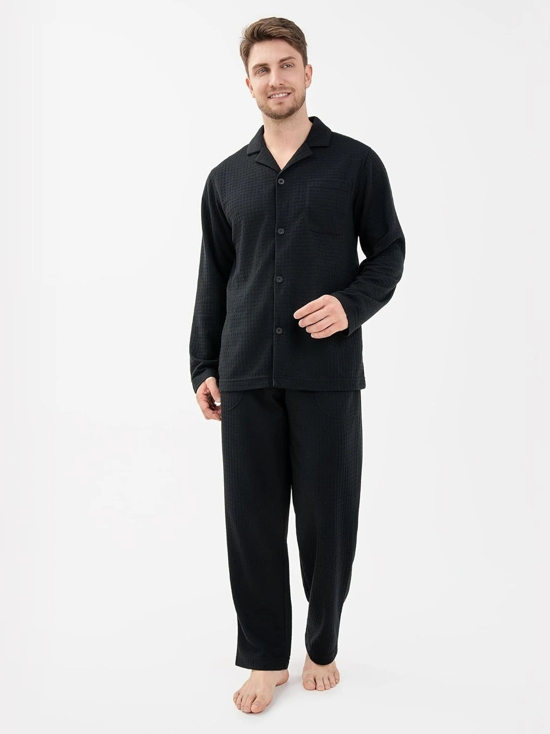 Wholesale Custom Men Long Sleeve Cotton Sleepwear Manufacturer