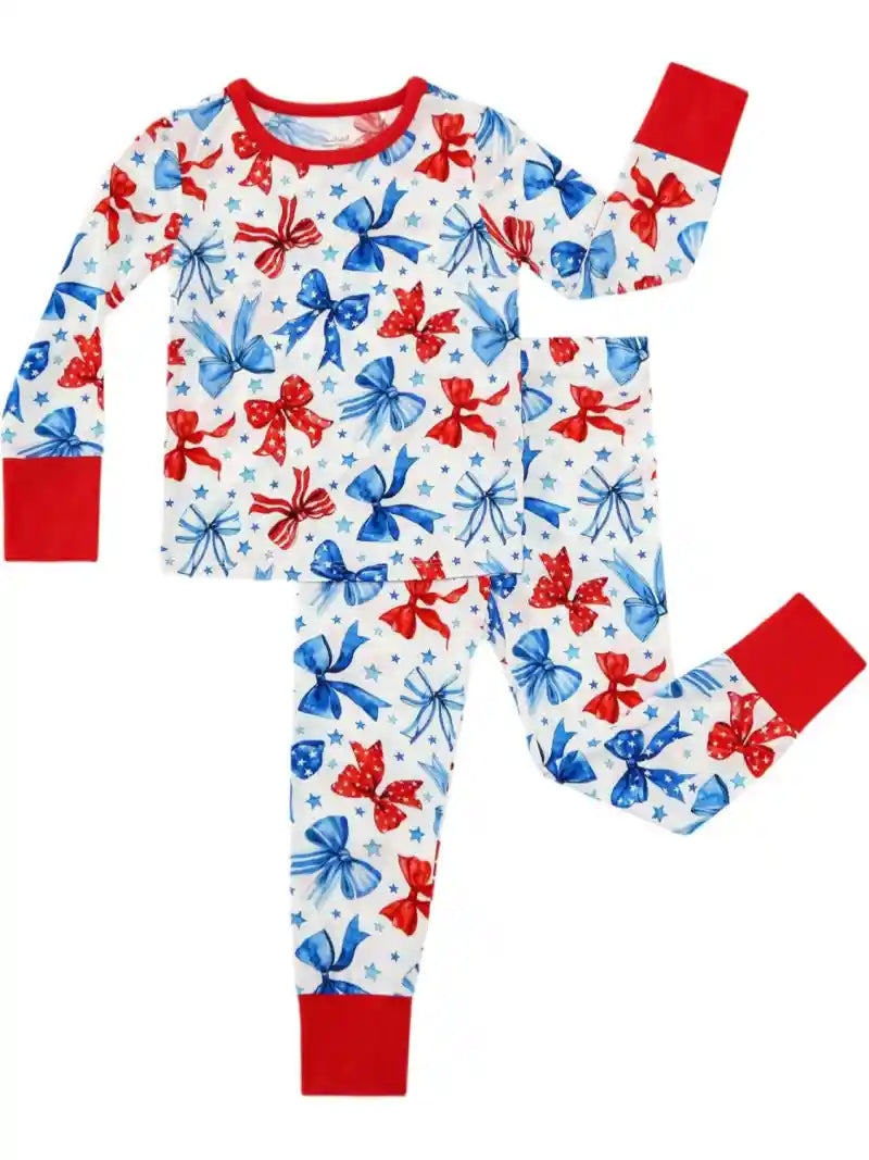 Wholesale Kids Sleepwear Custom Two Pieces Bamboo Pajamas