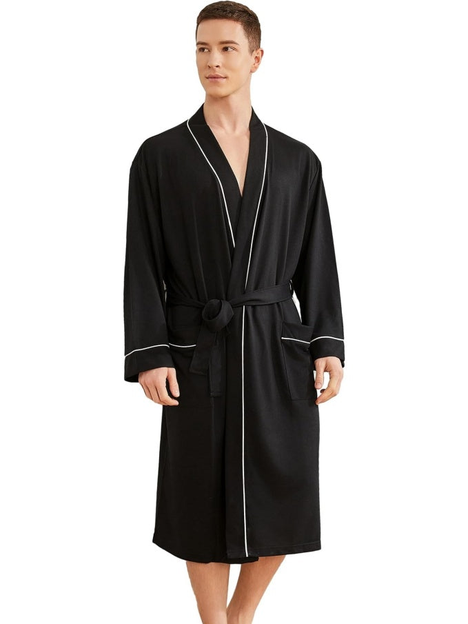 Wholesale Sleepwear Mens Knit Lightweight Kimono Robe