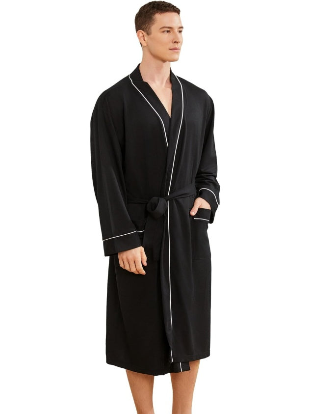 Wholesale Sleepwear Mens Knit Lightweight Kimono Robe