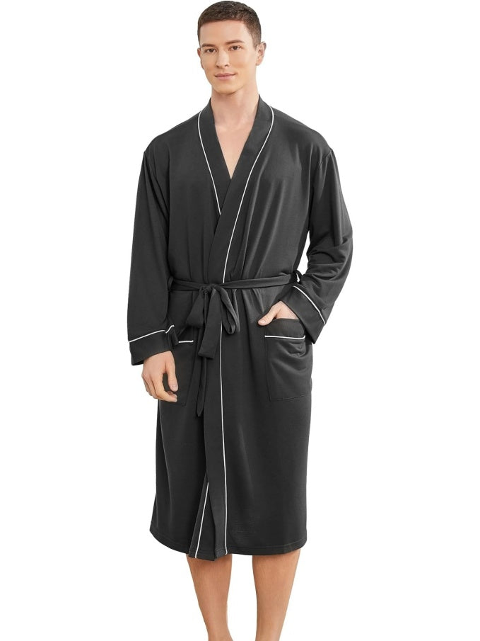 Wholesale Sleepwear Mens Knit Lightweight Kimono Robe