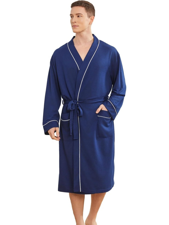 Wholesale Sleepwear Mens Knit Lightweight Kimono Robe