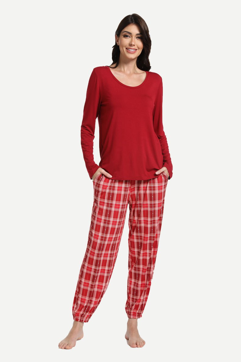 Women Organic Cotton Loungewears Wholesale Pajamas Manufacturer-2211740032