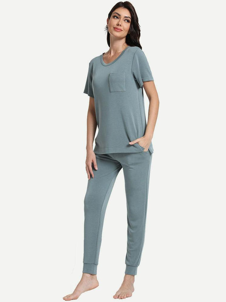 Wholesale Women Loungewear Short Sleeves and Long Pants-2311820103