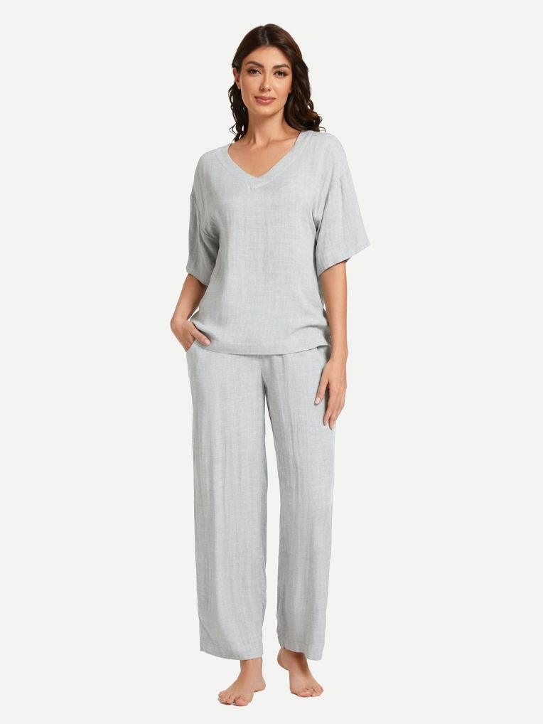 OEM ODM Customizable Loungewear Set for Women in Bulk-2313810107 - Glamour Bamboo Pajamas