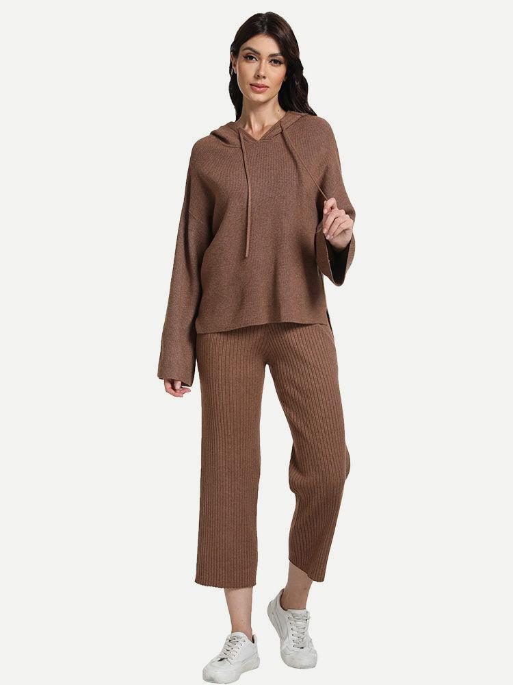 OEM Brown Loungewear Set for Women in Bulk - Glamour Bamboo Pajamas