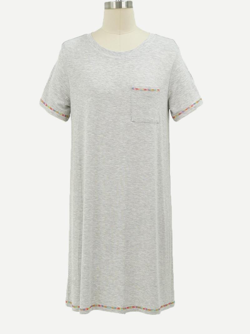 Women Soft Bamboo Short Sleeve Nightgown Supplier-2316340006