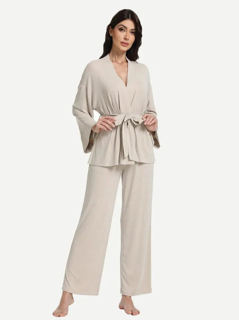 Customized Women Bamboo Loungewear Set Pajama Sleepwear-2311820111.