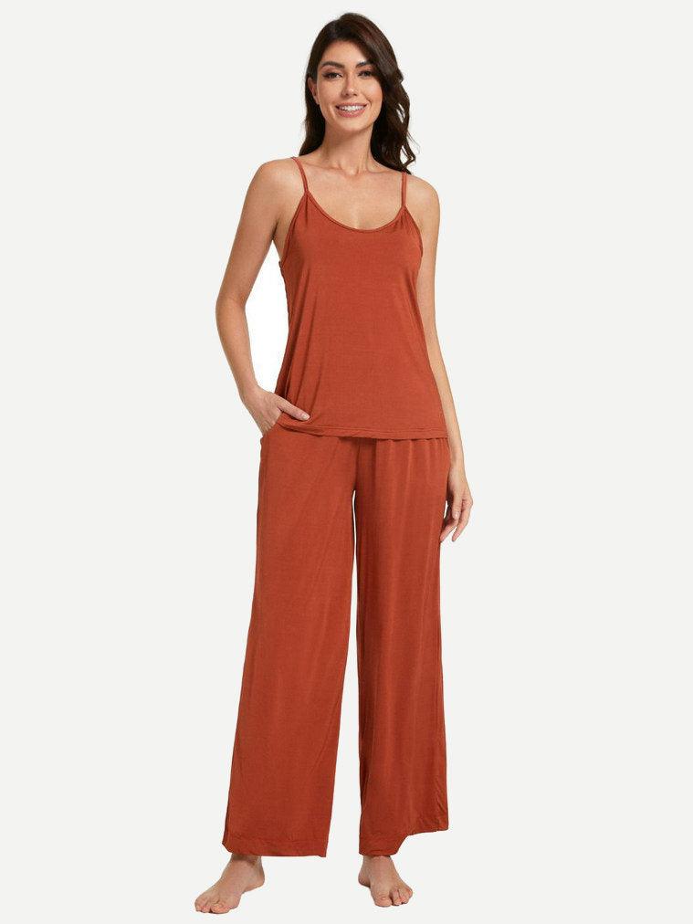 Wholesale Camisole and Long Pants Women Pajamas-2313810082 - Glamour Bamboo Pajamas