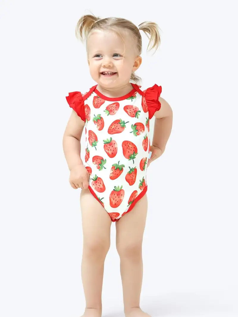 Custom Summer Stawberry Baby Girl Clothing Rompers Wholesale