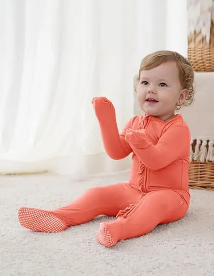 Cute Baby Zipper Romper Footies Newborn Baby Pjs Wholesale