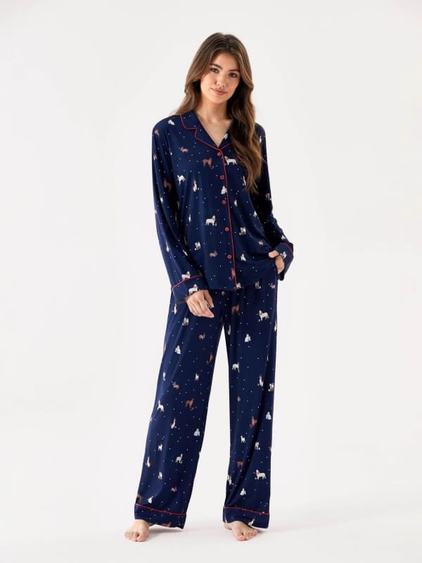 bamboo stretch knit pajama set women wholesale sleepwear supplier