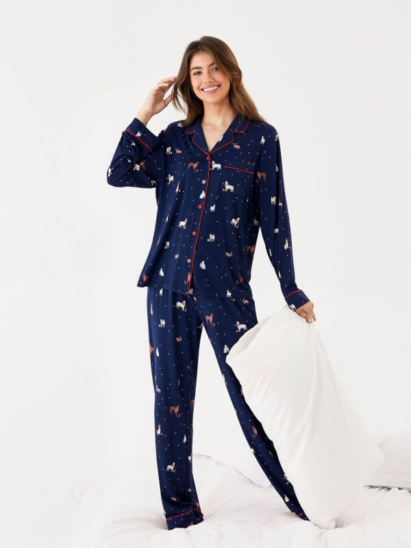 soft bamboo viscose pajama set bulk vendor breathable nightwear