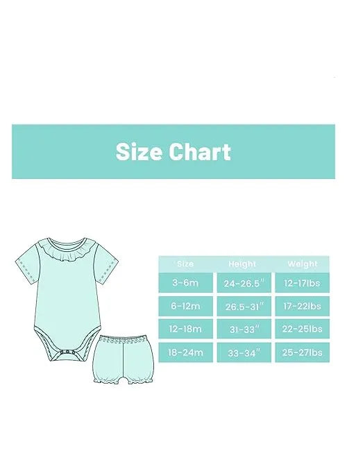 Custom Printing Baby Girl Two Pieces Bodysuit With Shorts