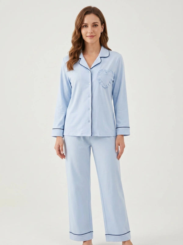 Women's cotton custom pajama set wholesale supplier