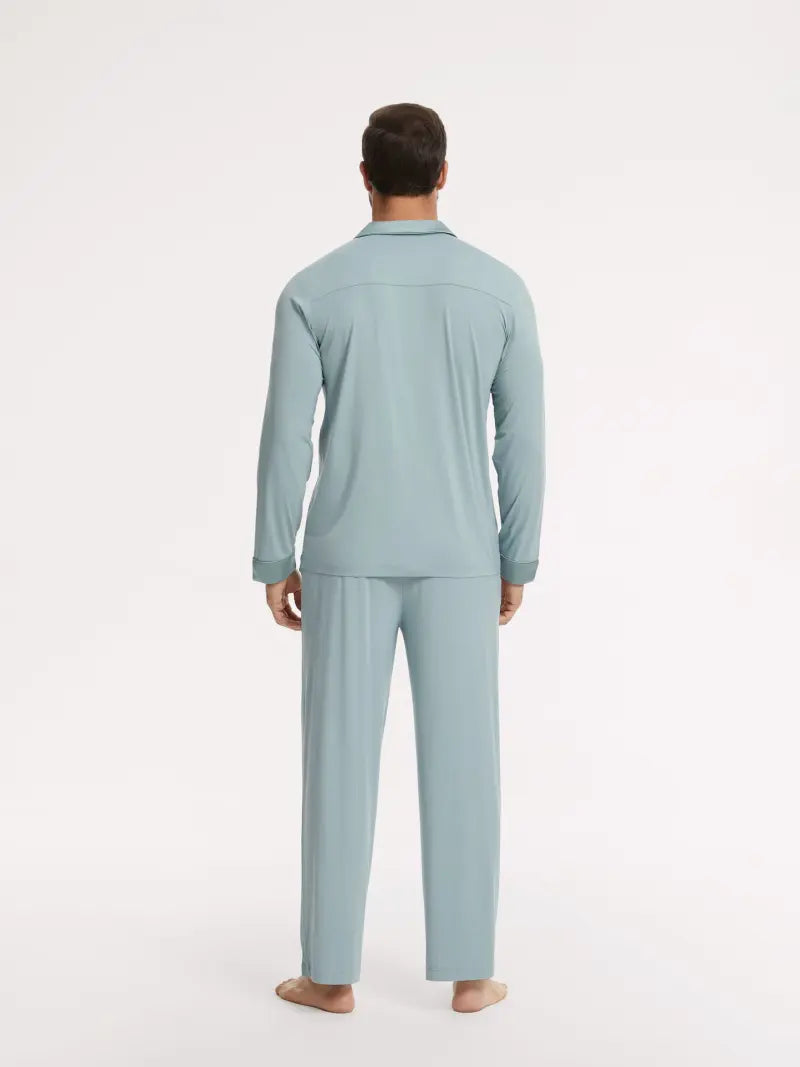 Men modal pajama set wholesale comfortable sleepwear supplier