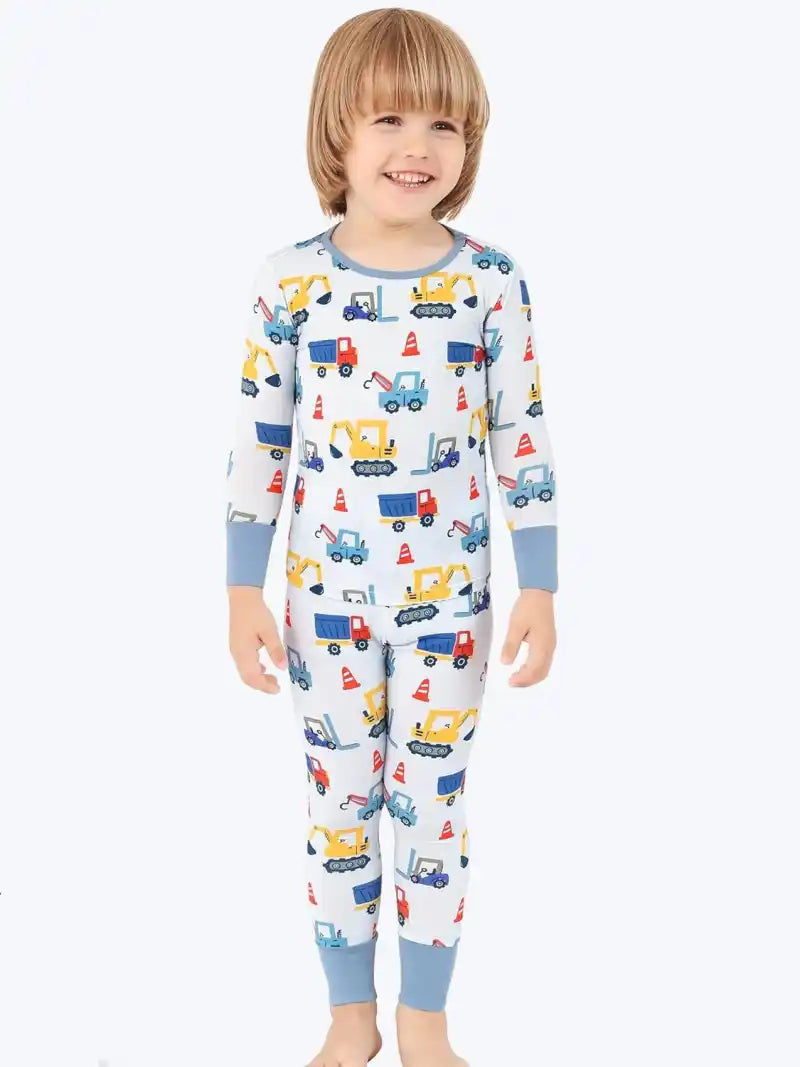 Wholesale Custom Kids Pajama Set Long Sleeves Pants Pjs