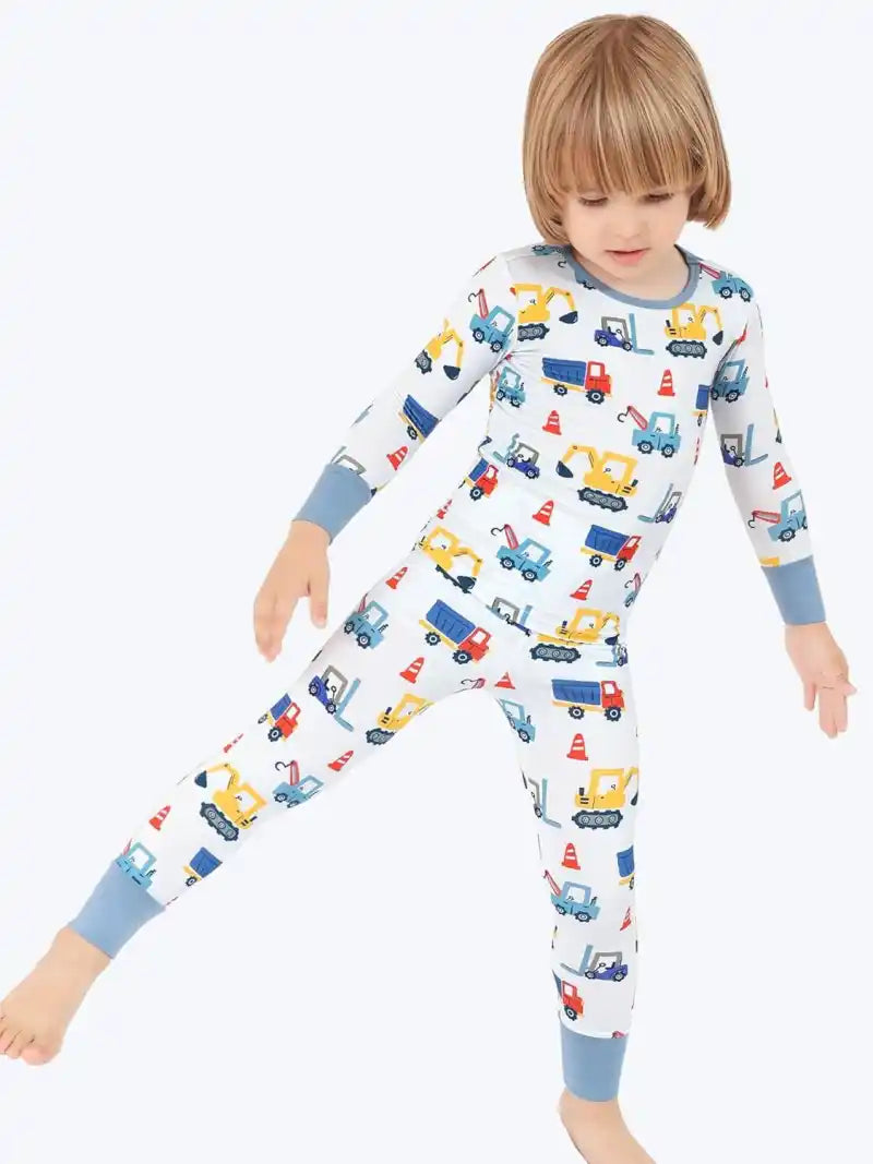 Wholesale Custom Kids Pajama Set Long Sleeves Pants Pjs