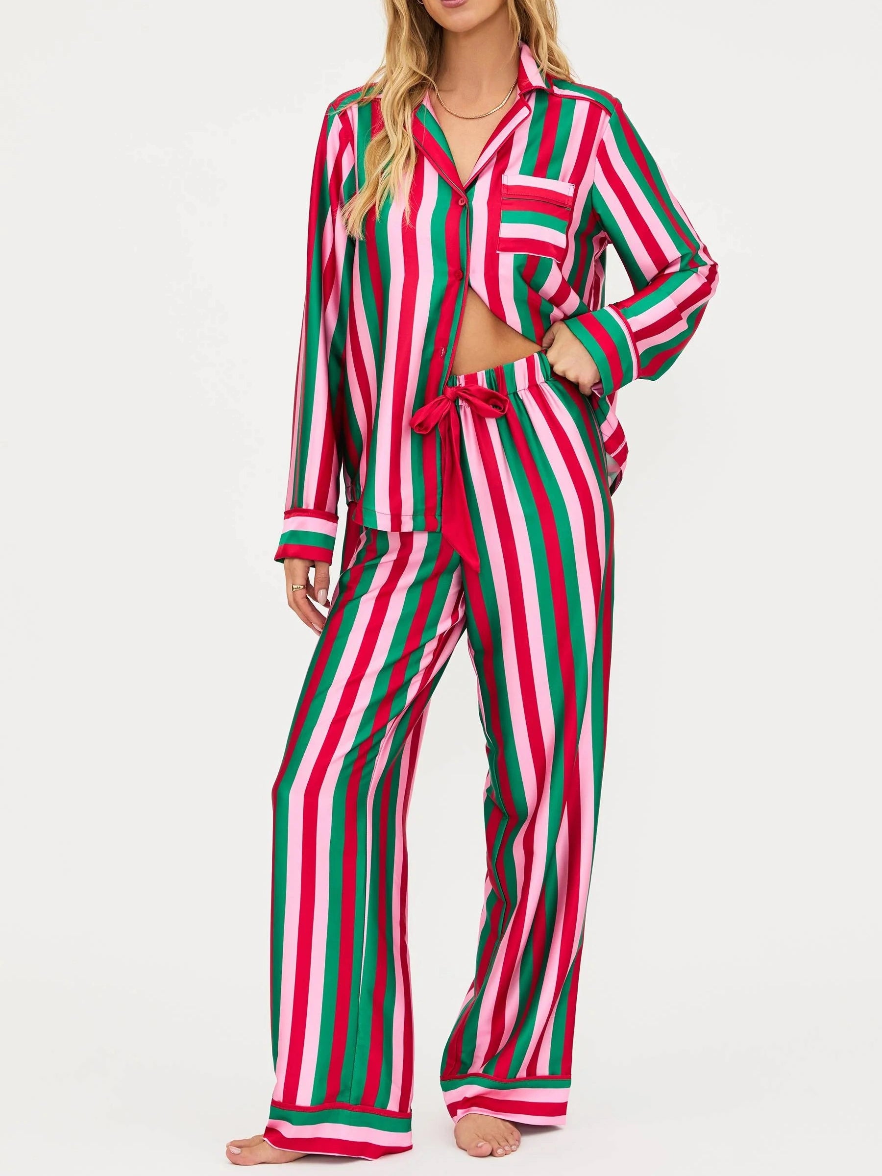 Custom striped pajamas for sleepwear brands