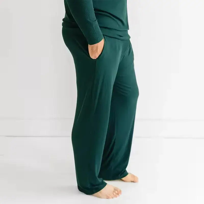 Blank Green Bamboo Pajamas Family Soft Sleepwear Bulk