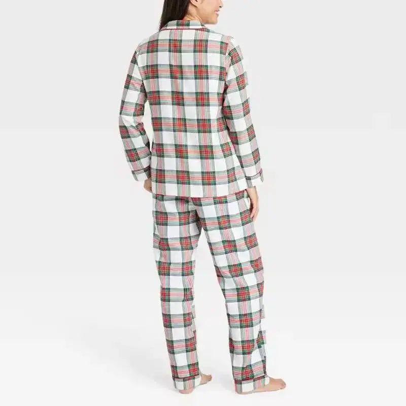 Tartan Plaid Couple Matching Pajamas Valentines Day Pajamas Set