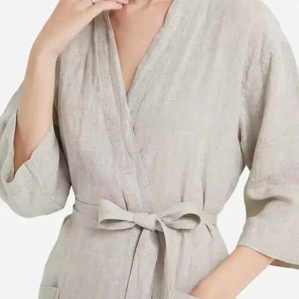 sustainable linen robes women manufacturer