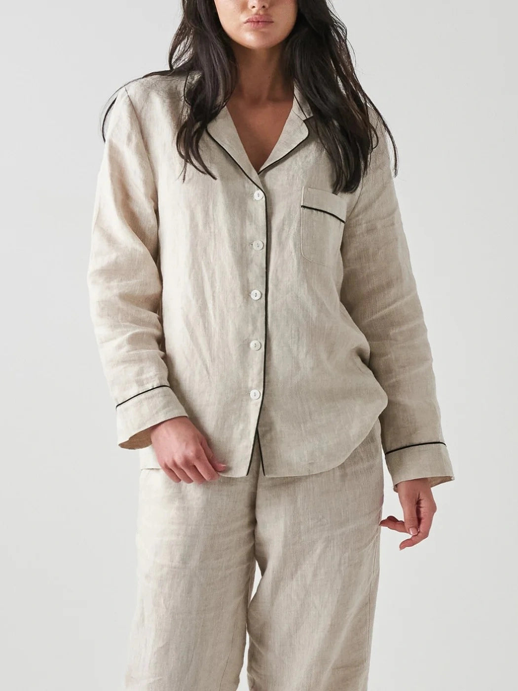 sustainable linen PJs women wholesale
