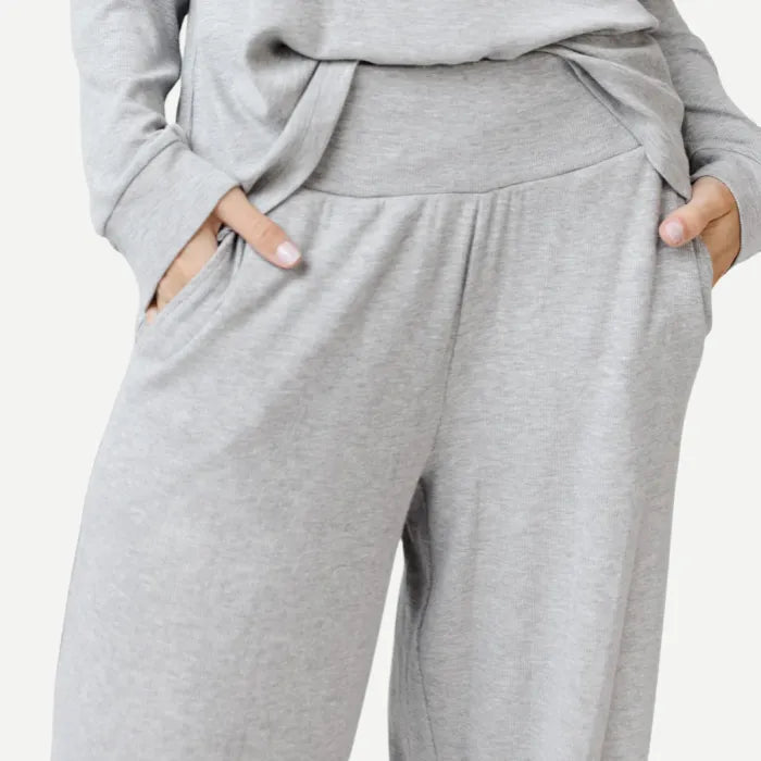 bulk women's bamboo wide leg lounge pants 