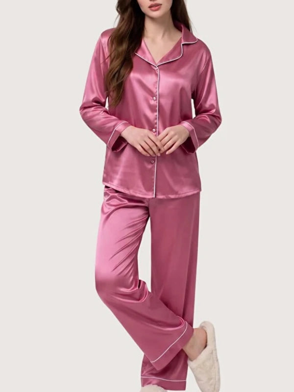 Custom satin women's pajama set for wholesale