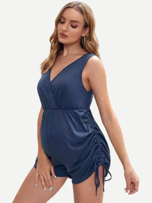 Maternity Onesie Summer Sleeveless Short Pregnant Sleepwear