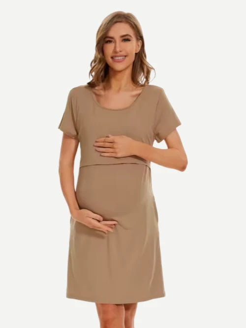 Short Sleeve Pregnant Woman Clothes Custom Maternity Dresses