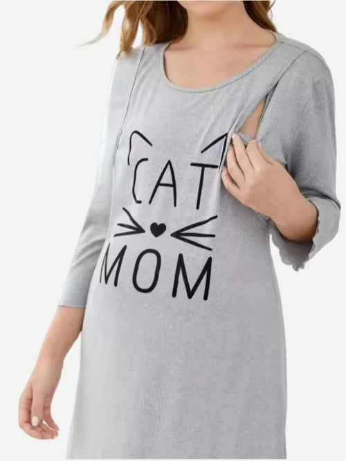 Custom Casual Pregnant Clothes Maternity Dresses Oversize Women's Nightgown