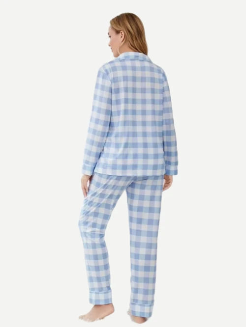 Maternity Pajamas Buffalo Plaid Print Wholesale Clothes