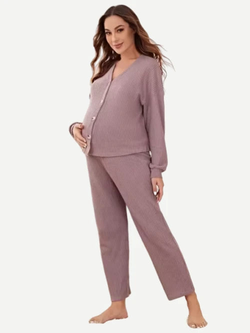 Waffle Knit Bamboo Pregnant Clothes Women Sleepwear Bulk