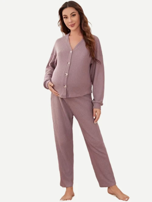 Waffle Knit Bamboo Pregnant Clothes Women Sleepwear Bulk