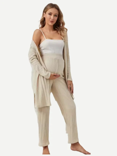 Custom Ribbed Cami Legging Pajama Pants Maternity Lounge Robe