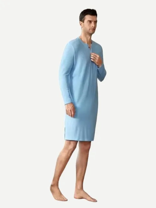 Custom Men's Nightgowns Knit Modal Sleep Nightgown Bamboo Night Wear