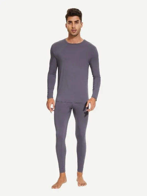 Men's Thermal Underwear Bamboo Long Pajama Warm Sets