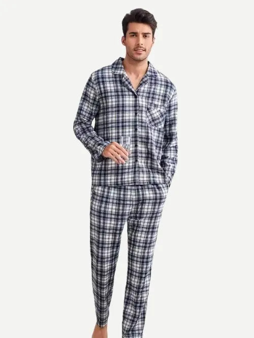 Wholesale Pajama Pants Men Custom Organic Cotton Plaid Pyjamas